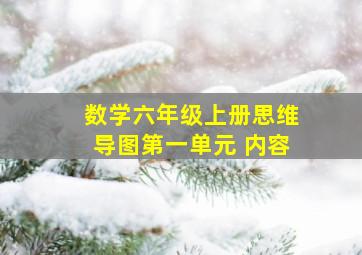 数学六年级上册思维导图第一单元 内容